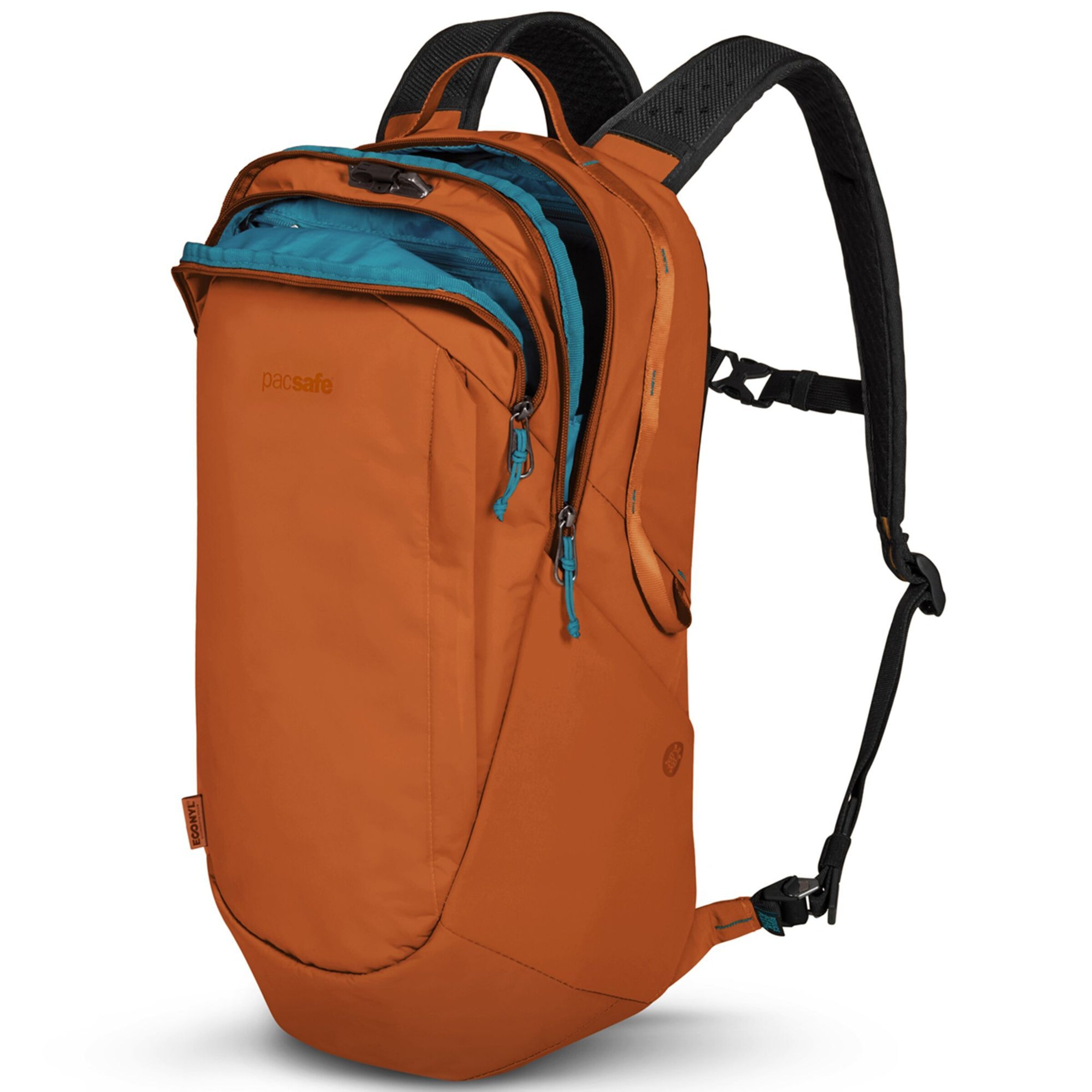 Pacsafe Backpack in Orange: front