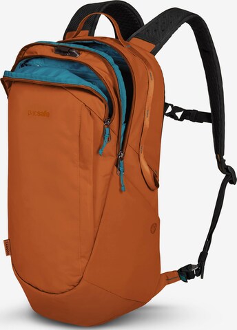 Pacsafe Backpack in Orange: front