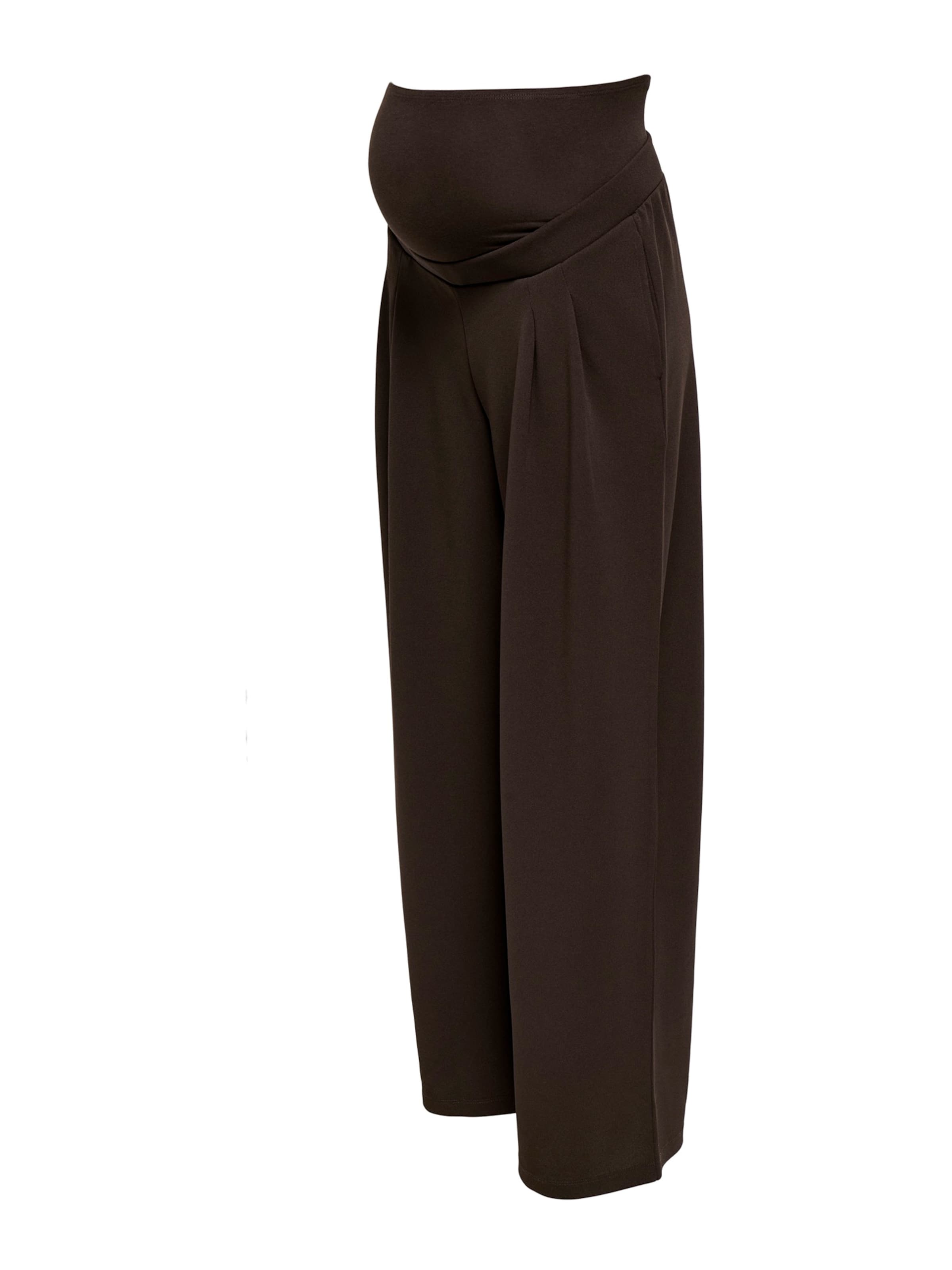 Only Maternity - Pierna ancha Pantalón 'OLMBANG' en marrón: frente