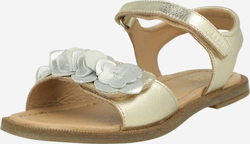 clic Sandals in Gold: front