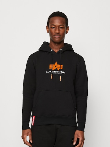 ALPHA INDUSTRIES Sweatshirt in Schwarz: Vorderseite
