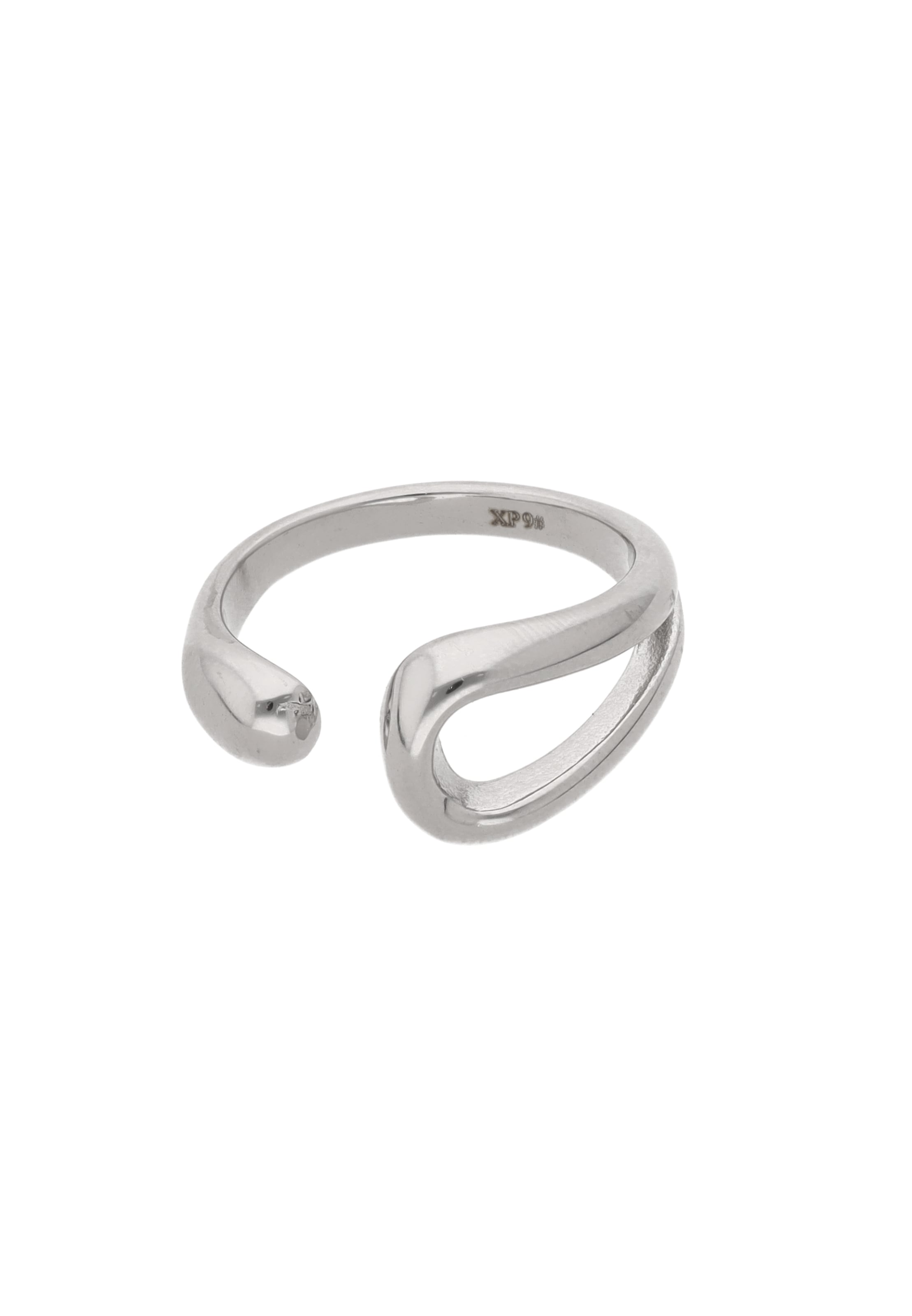 Bague usha WHITE LABEL en argent : devant