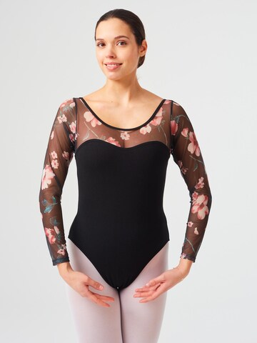 Tanzmuster Athletic Bodysuit 'Dora' in Black