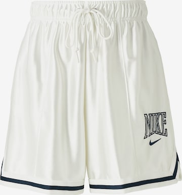 Nike SportswearLoosefit Hlače 'STREET 6' - bijela boja: prednji dio
