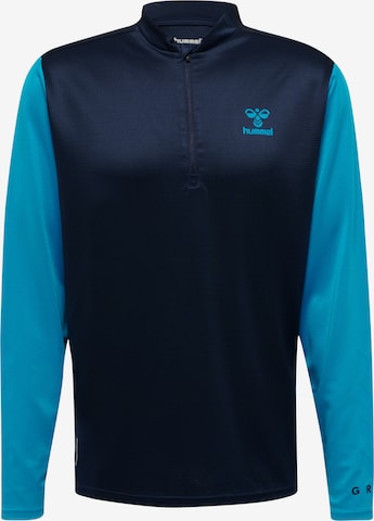 Hummel Athletic Sweatshirt in Blue: front