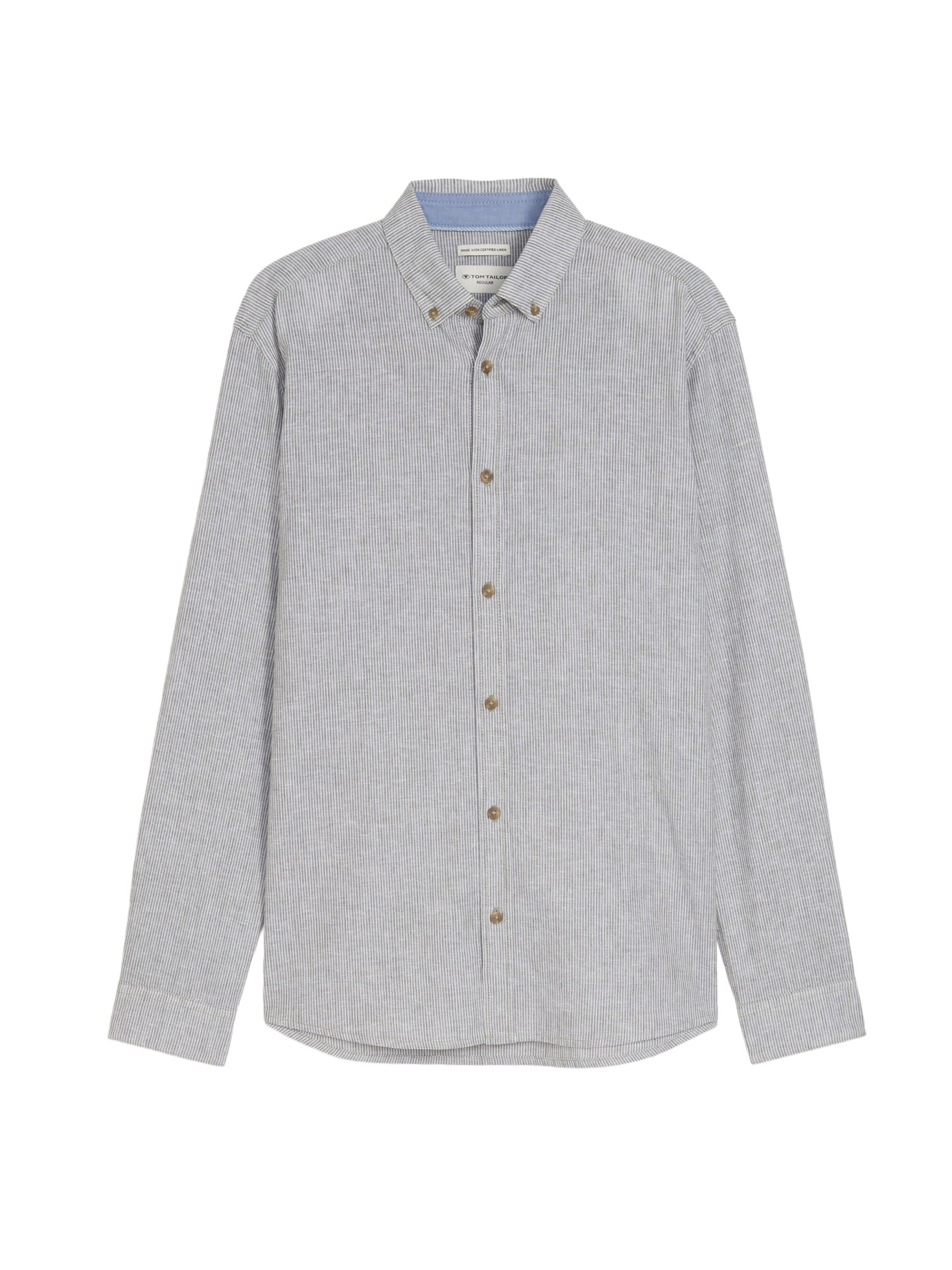 TOM TAILOR Regular fit Button Up Shirt in Green: front