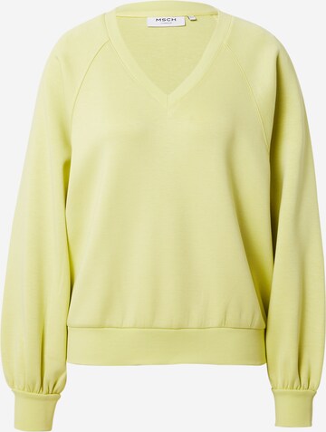 Sweat-shirt 'Nelina' MSCH COPENHAGEN en jaune : devant