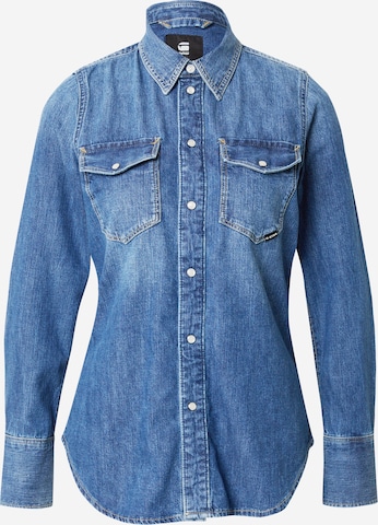 Chemisier 'Western' G-STAR en bleu : devant