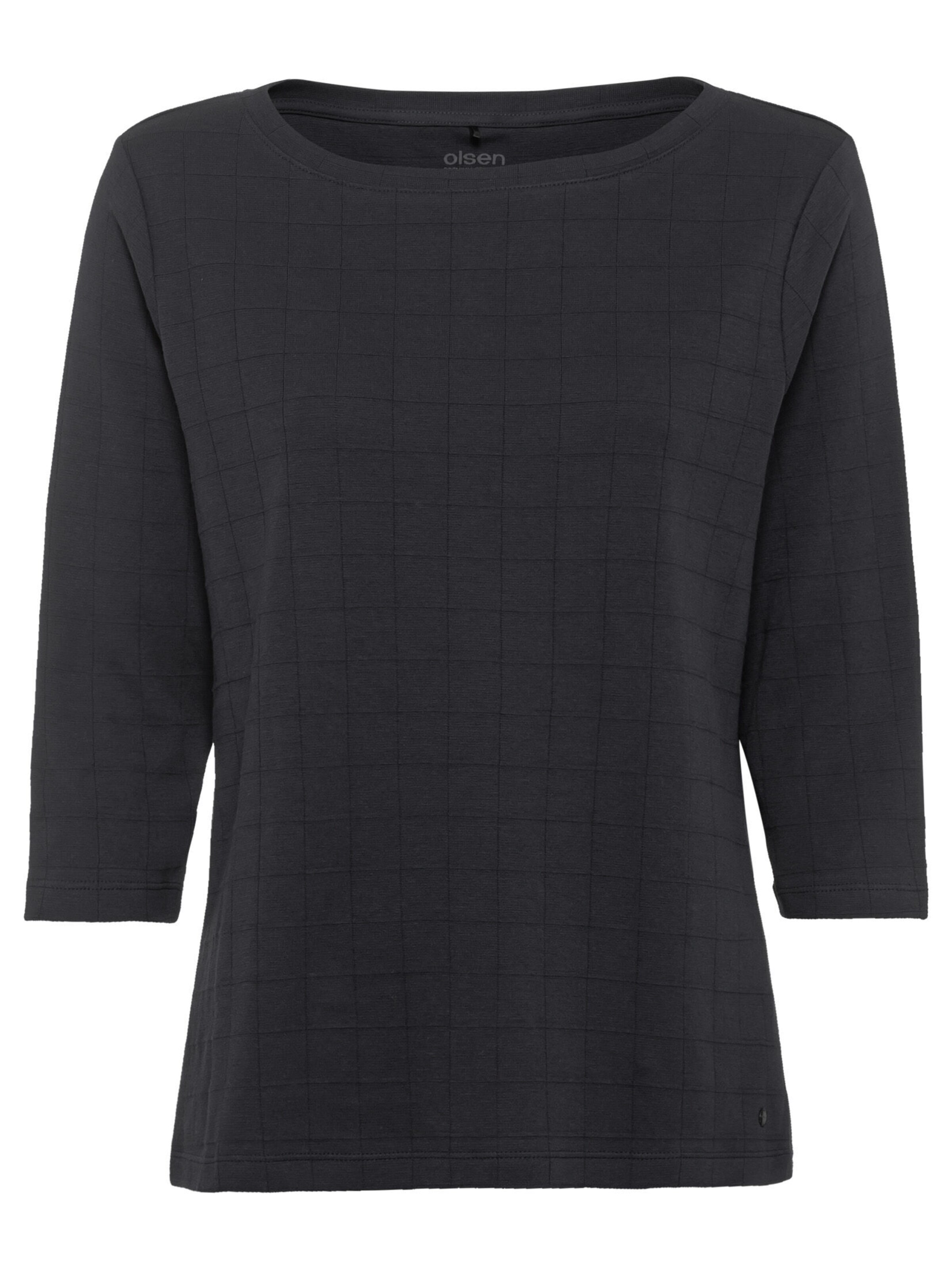 Olsen Shirt 'Hannah' in Zwart: voorkant