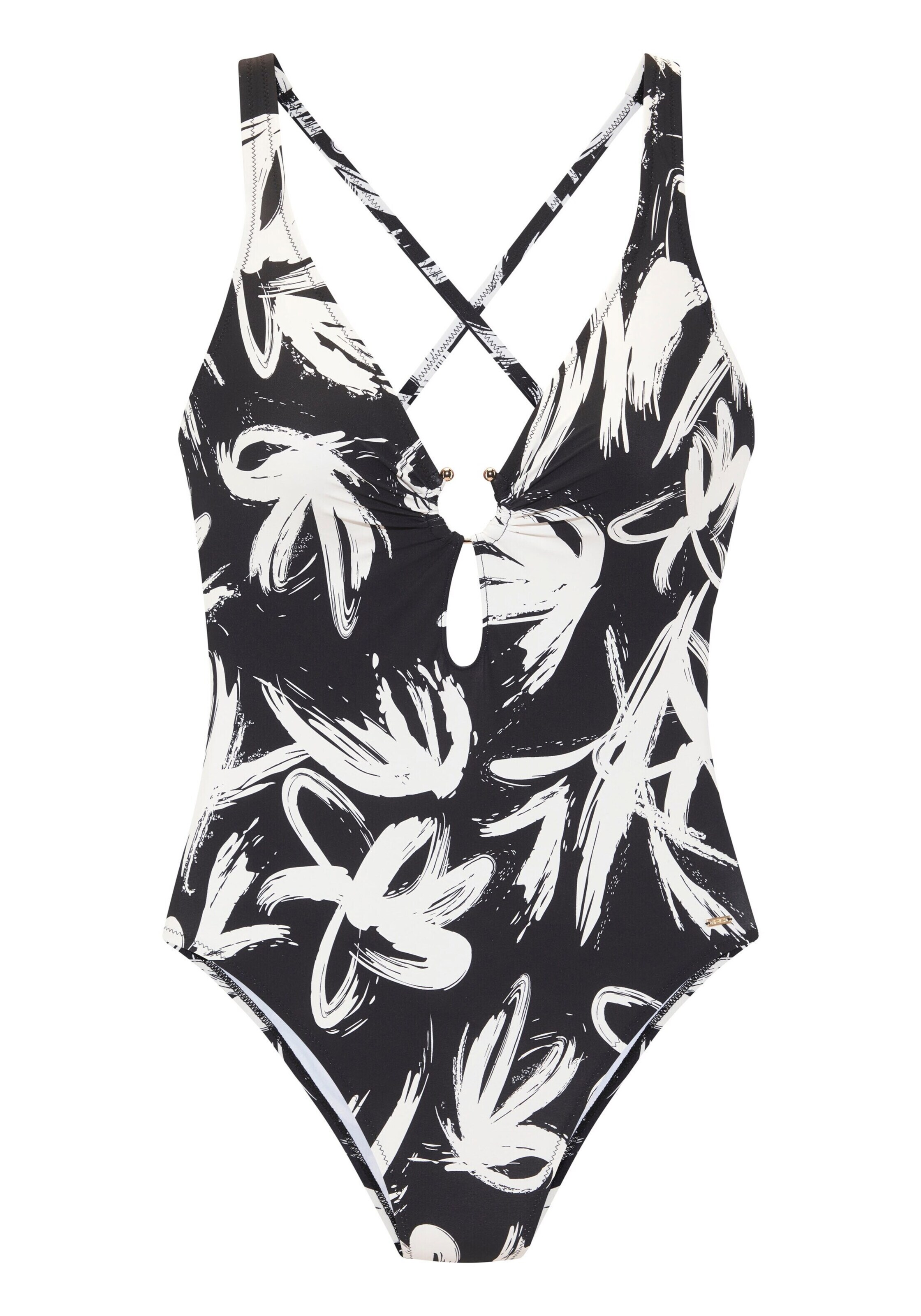 FRENCH CONNECTION Бюстие Бански костюм в черно: отпред