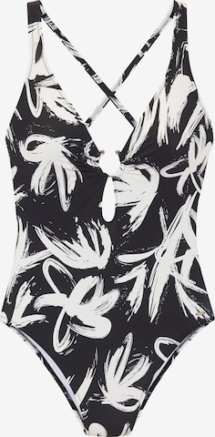 FRENCH CONNECTIONBustier Jednodijelni kupaći kostim - crna boja: prednji dio