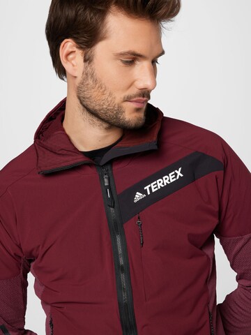 ADIDAS TERREX Athletic Fleece Jacket in Red