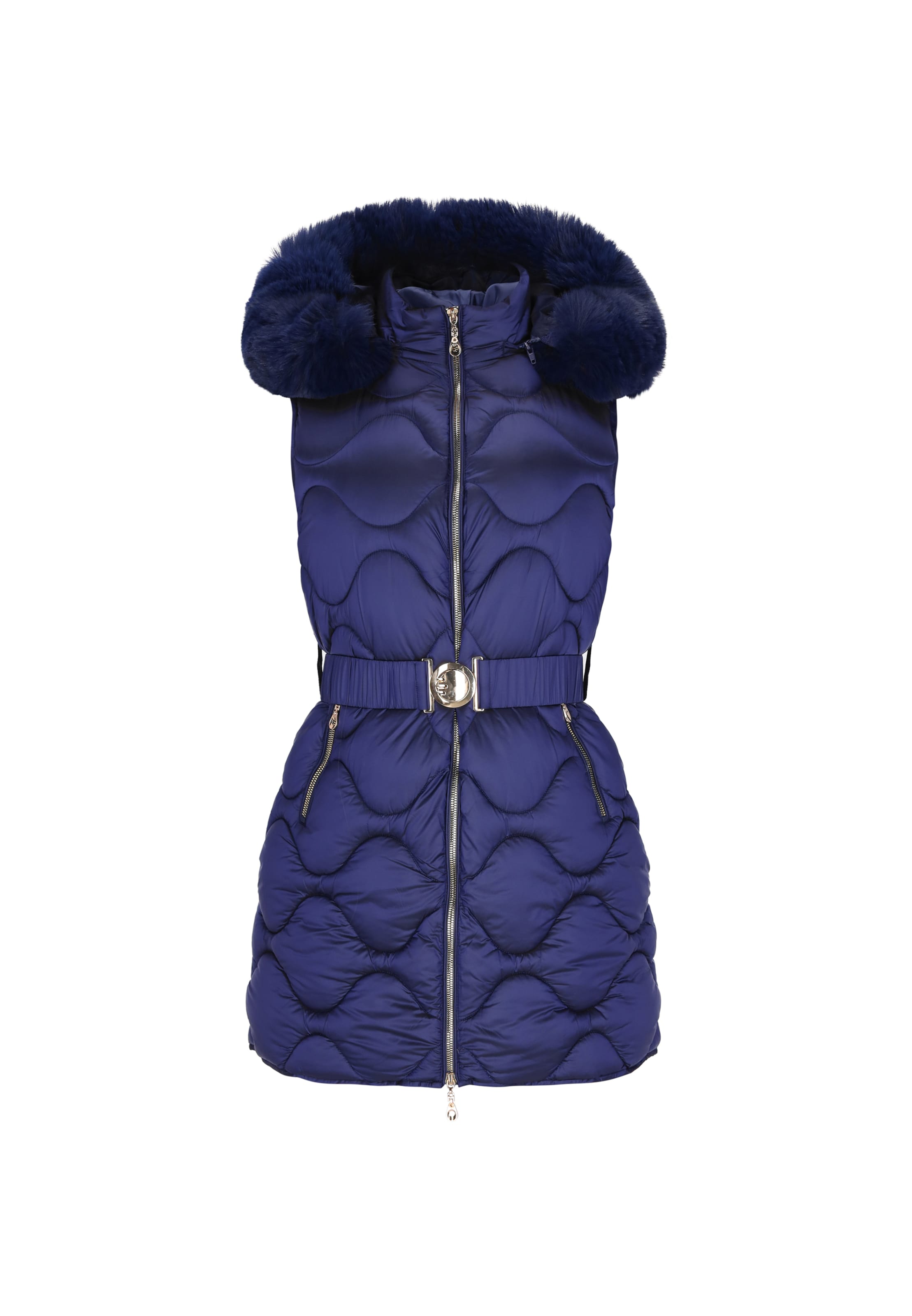 faina - Colete em azul: frente