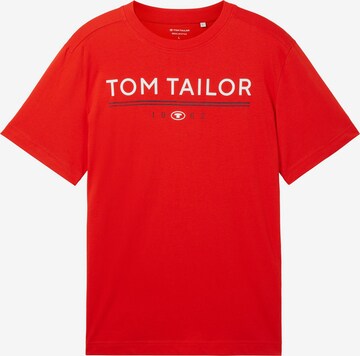 T-Shirt TOM TAILOR en rouge : devant