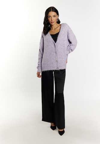 faina Knit cardigan in Purple