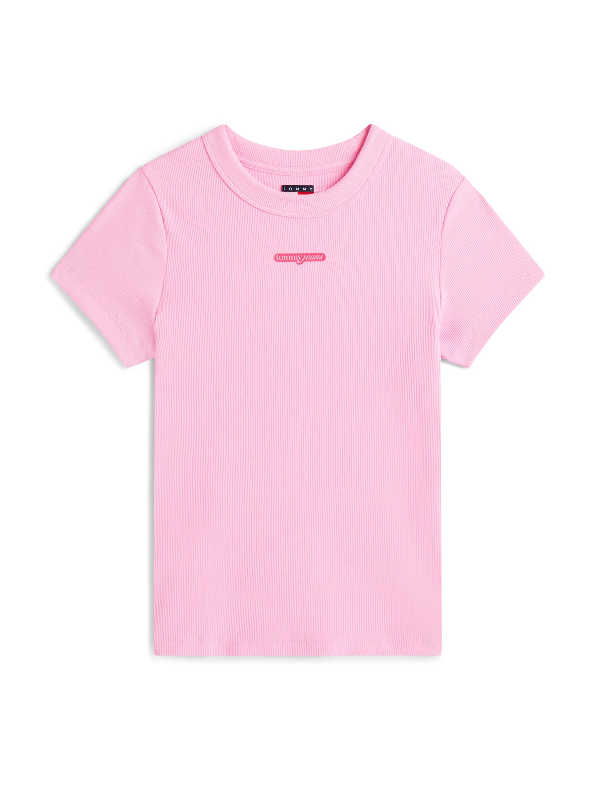 Tommy Jeans Μπλουζάκι σε ροζ: μπροστά