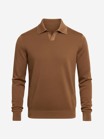 Pull-over Il Lanificio en marron : devant