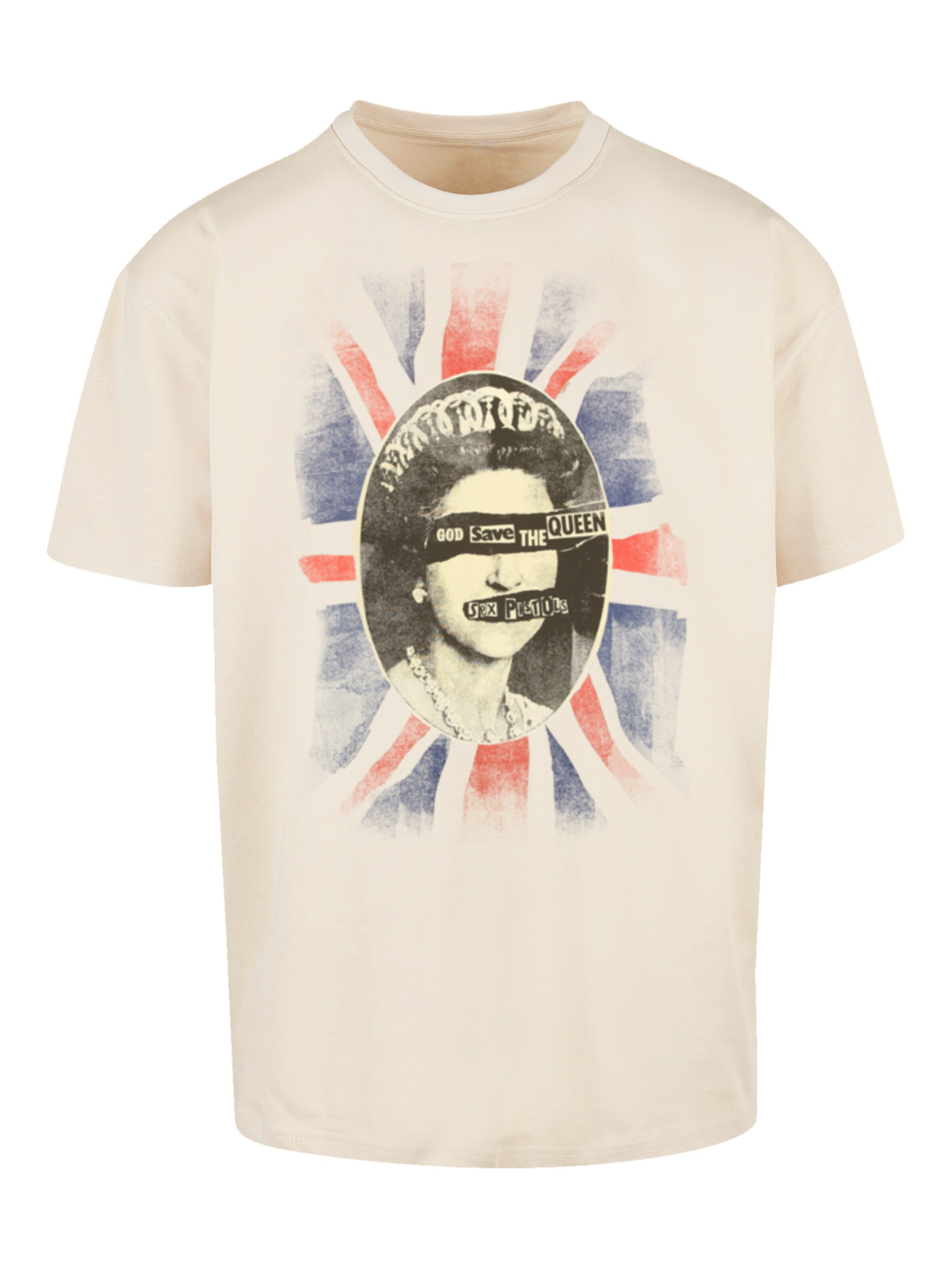 F4NT4STIC Shirt 'Sex Pistols God Save The Queen' in Beige: front