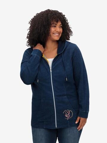 SHEEGO Zip-Up Hoodie in Blue