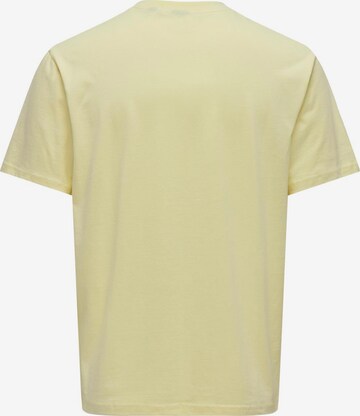 T-Shirt 'LEVI' Only & Sons en jaune