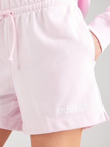 ADIDAS SPORTSWEAR Normalny krój Spodnie sportowe 'Essentials' w kolorze różowy