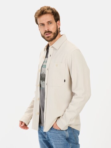 CAMEL ACTIVE Overshirt aus reiner Baumwolle in Beige: Vorderseite