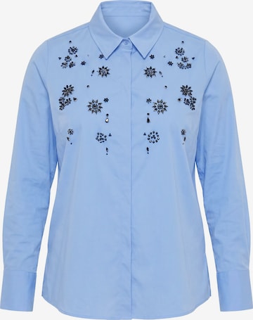 Ulla Popken Blouse in Blauw: voorkant