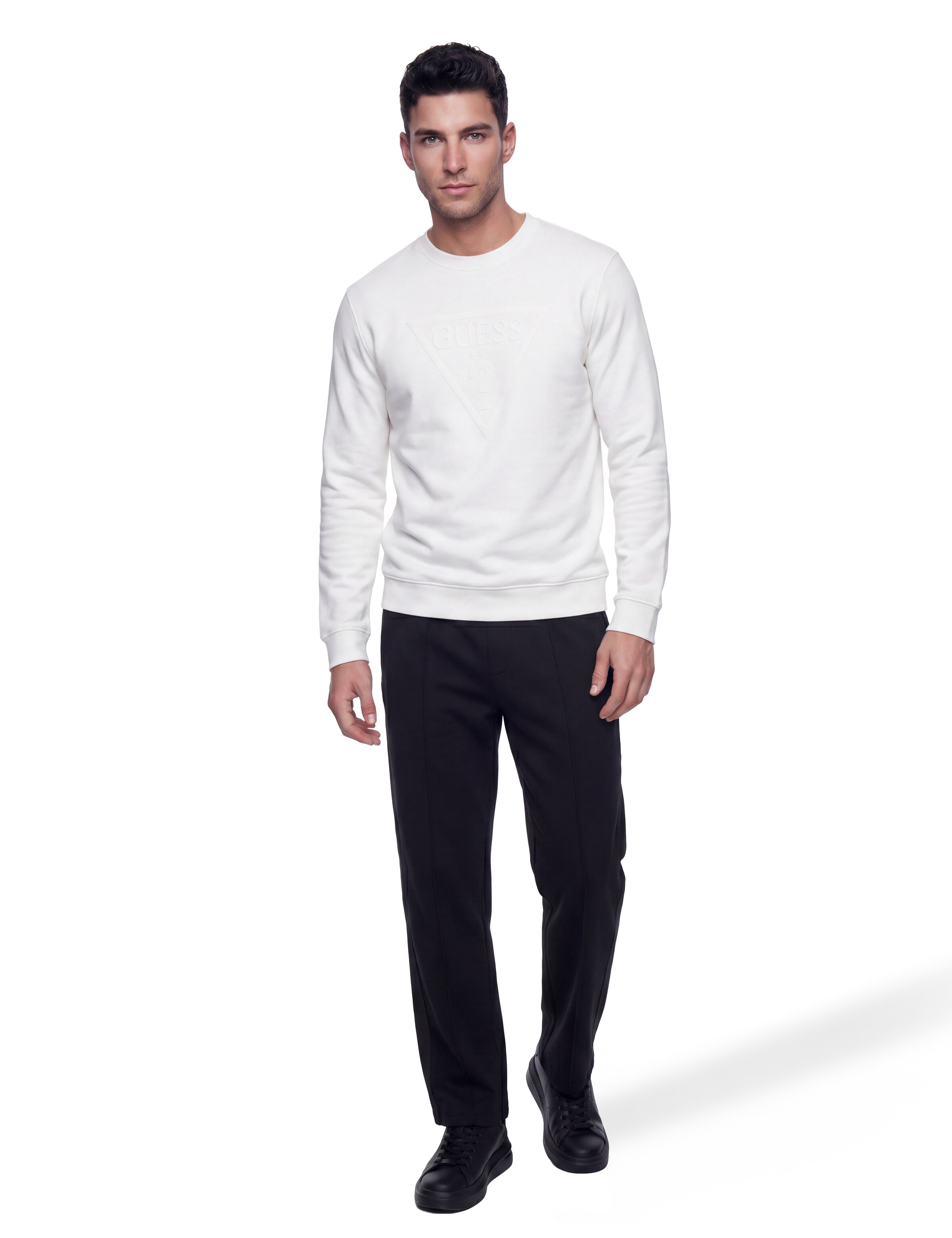 GUESS - Sweatshirt 'Audley' em branco