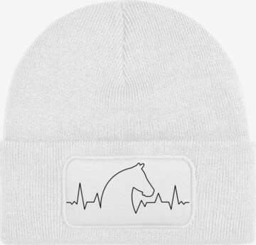 Youth Designz Mütze 'Heartbeat Pferd' in Weiß: Vorderseite