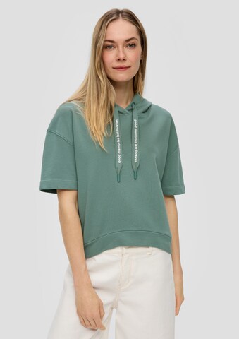 s.Oliver Sweatshirt in Groen: voorkant