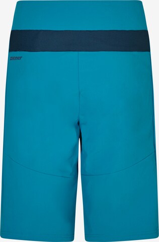 ZIENER Regular Workout Pants 'NUWE' in Blue