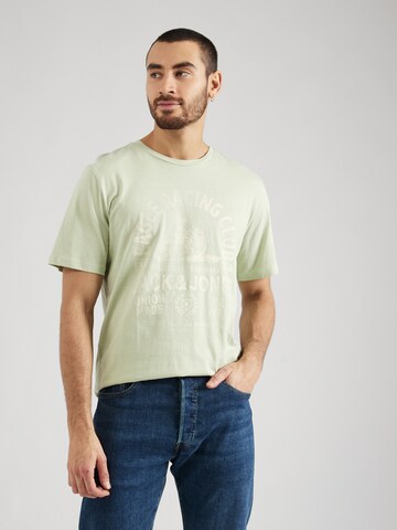 Tricou de la JACK & JONES pe verde: față