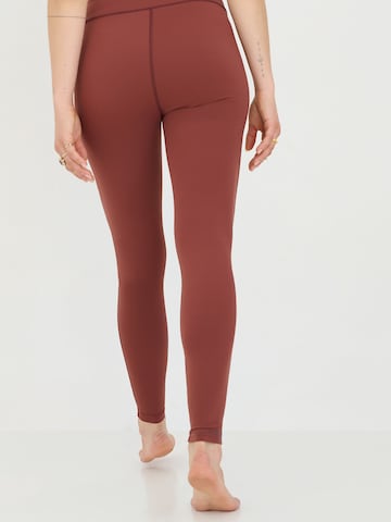 ABOUT YOU x Sofia Tsakiridou Skinny Leggings 'Carolin' in Brown