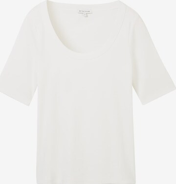 T-shirt TOM TAILOR en blanc : devant