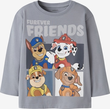 NAME IT Shirt 'NMMANDREAS PAW' in Blue: front