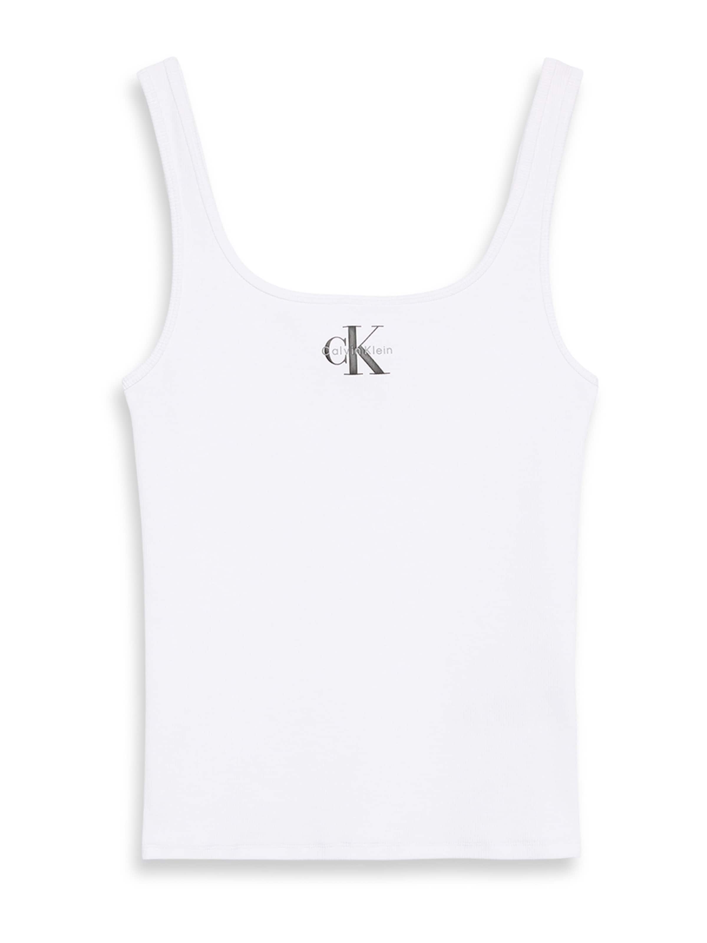 Calvin Klein Jeans Top - Biela: predná strana