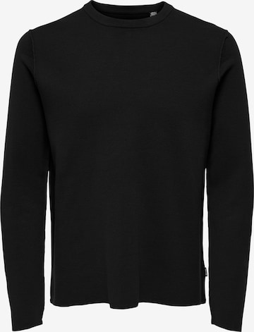 Only & Sons Sweter 'LUKE' w kolorze czarny: przód