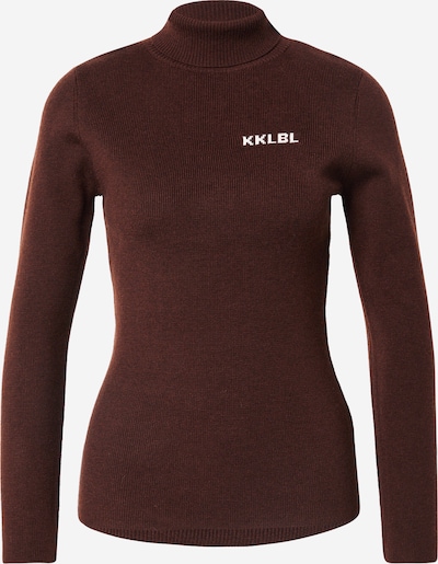 Karo Kauer Pullover in schoko / weiß, Produktansicht