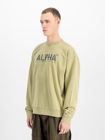 ALPHA INDUSTRIES Sweatshirt 'Stencil' in Grün: Seite