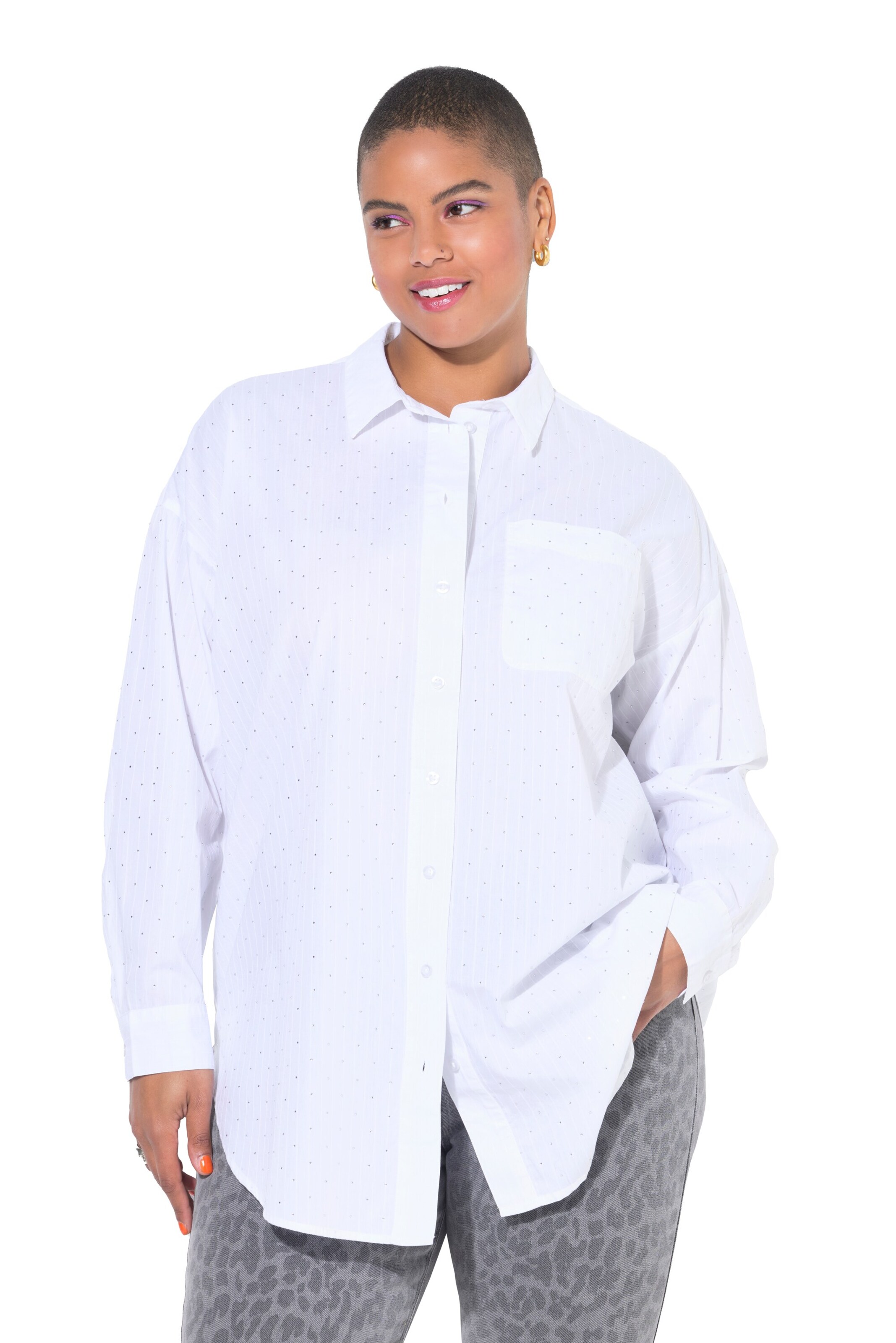 Studio Untold Blouse in White: front
