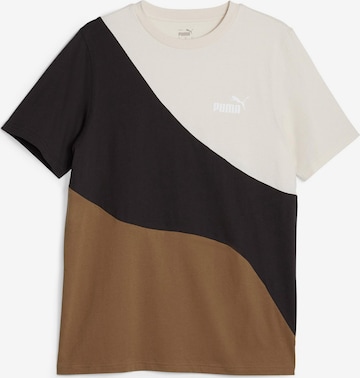 T-Shirt fonctionnel 'POWER' PUMA en marron : devant