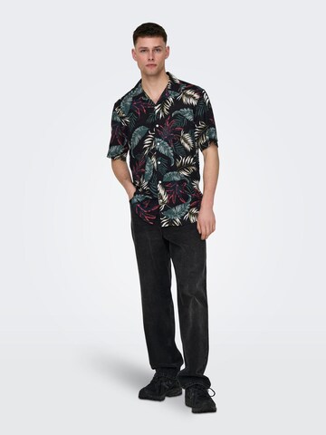 Only & Sons - Ajuste regular Camisa 'Wayne' en negro