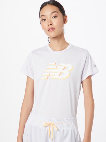 T-shirt fonctionnel new balance en violet : devant