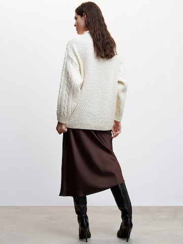 MANGO Sweater 'CABLING' in Beige