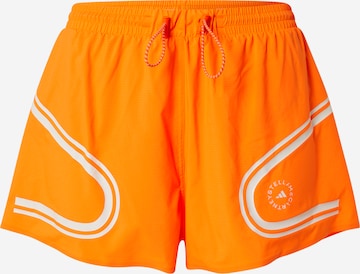adidas by Stella McCartney Workout Pants 'TruePace' in Orange: front