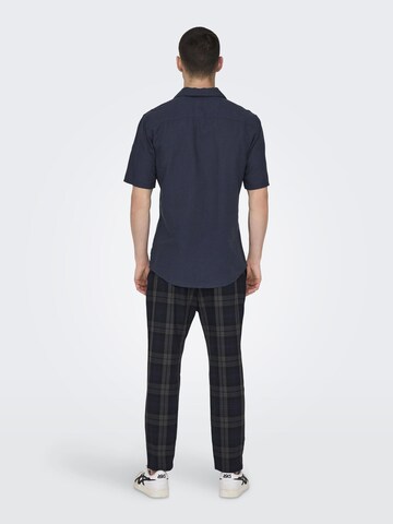 Only & Sons Slim fit Overhemd 'Caiden' in Blauw