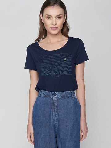 GREENBOMB Shirt 'Animal Seagull Waves' in Blue: front
