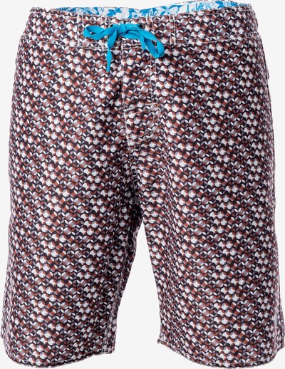 Panareha Badeshorts in rot / schwarz / weiß, Produktansicht