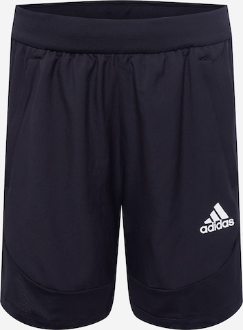 ADIDAS SPORTSWEAR Regular Workout Pants in Black: front