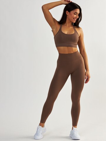 BeShaped Bustier Sport-BH 'Sportschool koningin' in Braun